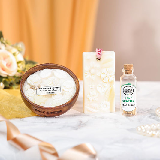 Rustic Scented Trio Luxury Gift Hamper with Aroma Candle & Wax Sachet – view 2