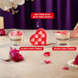 Mini Romance Candle Hamper – Valentine’s Day Candle, Heart Soap & Gift Box Set