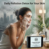 Activated Charcoal Powder, Aloe Vera & Neem | Herbal Deep Cleansing Soap
