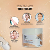 Organic Cocoa Shea Body Butter for Deep Moisturization & Hydration