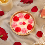 Rose Wood Bowl Candle – Handcrafted Romantic Candle for Valentines & Anniversaries