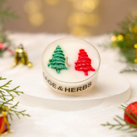 Xmas Tea Light Candle Set - Festive Holiday Decorative Candles (Set Of 4) – view 2
