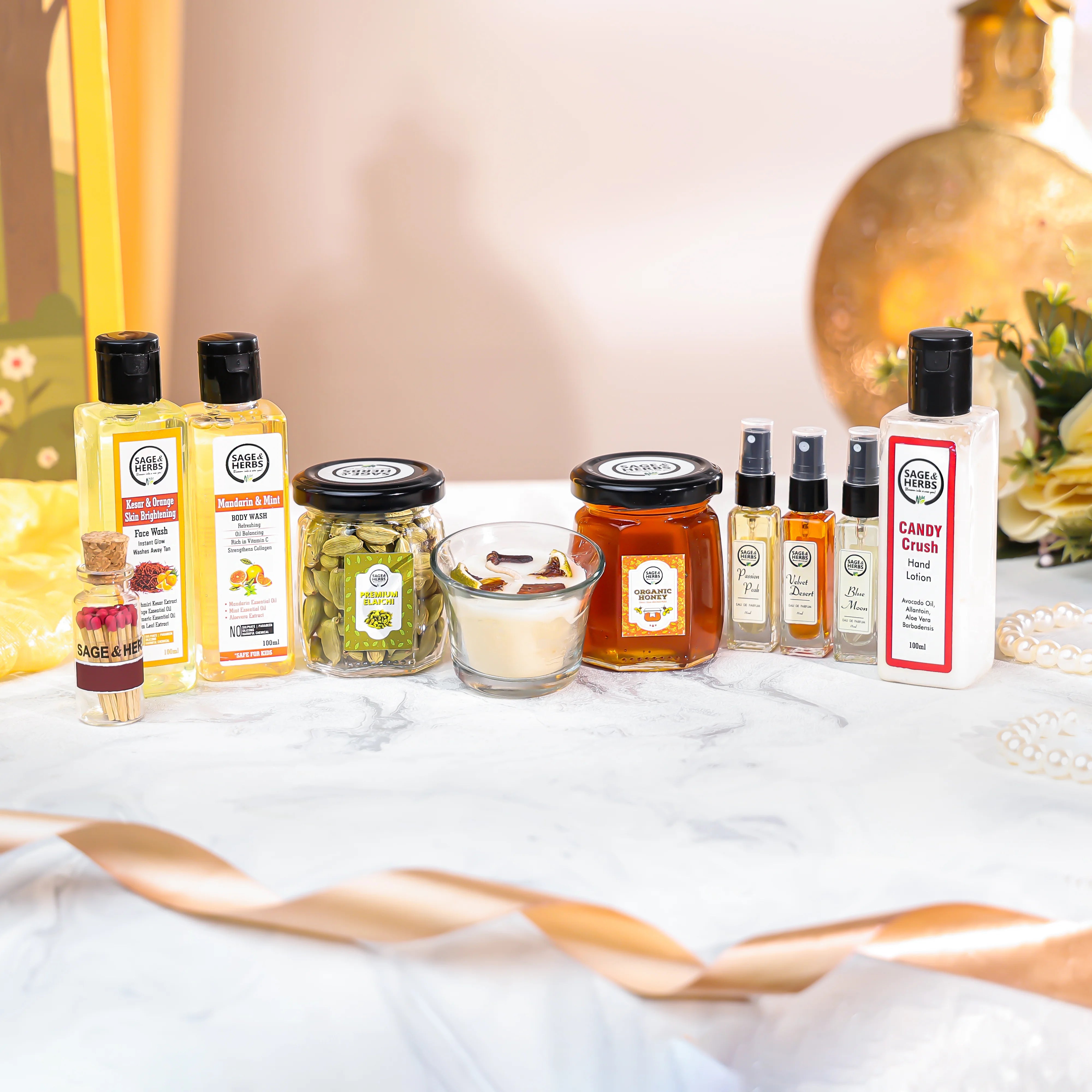Grand Indulgence Hamper – Organic Honey, Skincare & Luxury Fragrance Gift Box