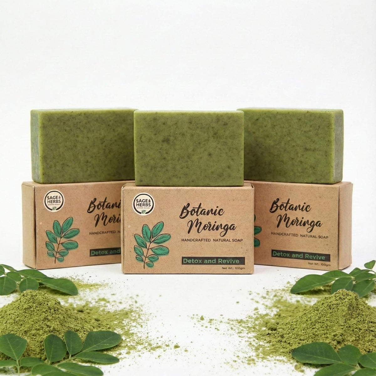 Botanica Moringa Handmade Soap — Detoxifying & Nourishing Bath Bar – view 8