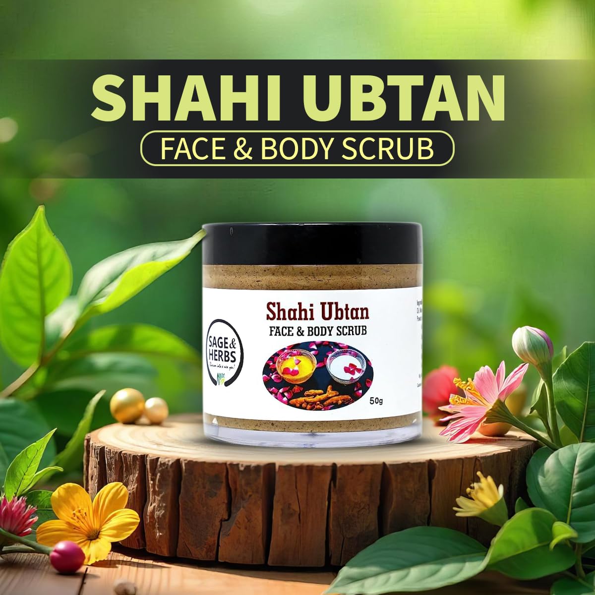 Shahi Ubtan Face & Body Scrub - Natural Ayurvedic Exfoliating Scrub – view 6