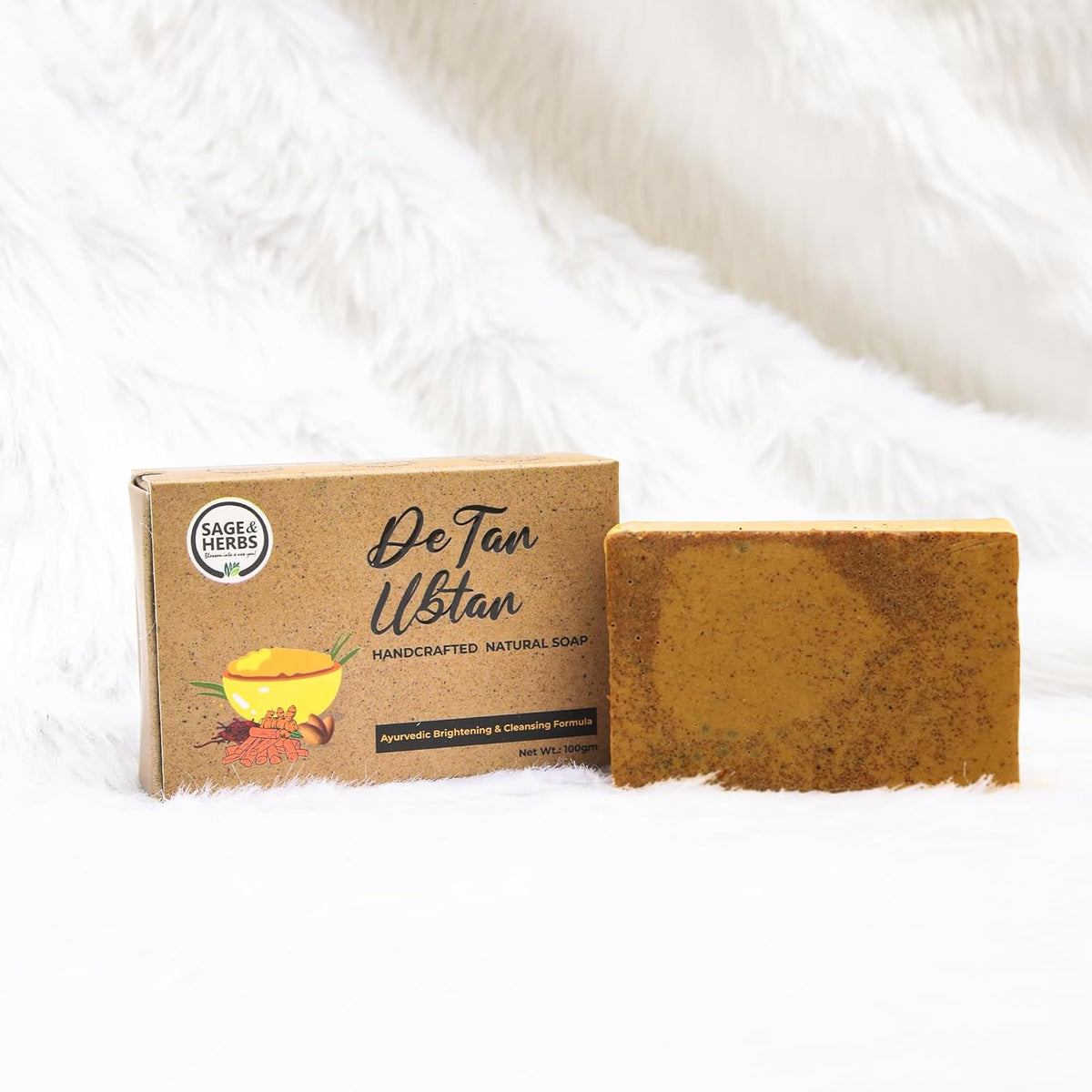 D Tan Ubtan Soap — Natural Tan Removal & Skin Brightening Bath Bar