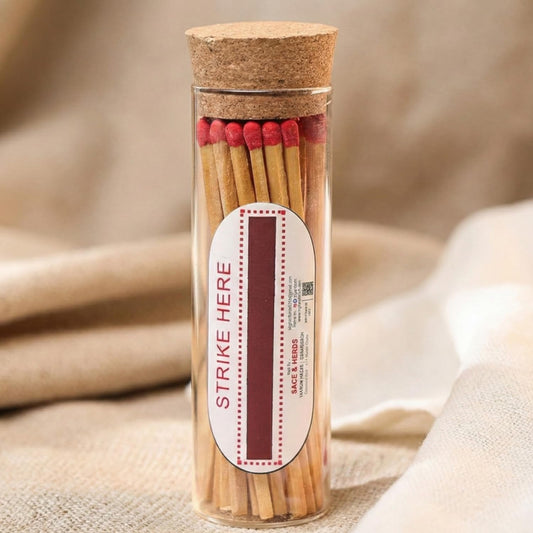 Premium Long 35 Borosilicate Matchsticks Jar by Sage & Herbs
