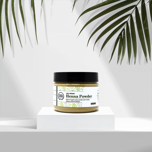 Organic Henna Powder – Natural Herbal Hair Colour & Conditioning 150g by Sage & Herbs