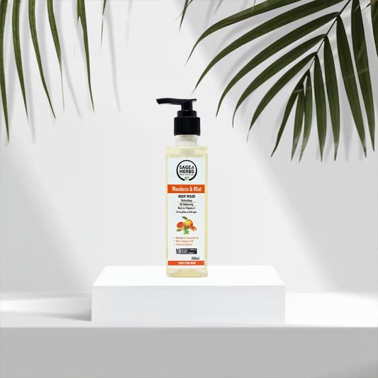 Mandarin & Mint Body Wash – Refreshing, Hydrating & Oil-Balancing Cleanser by Sage & Herbs