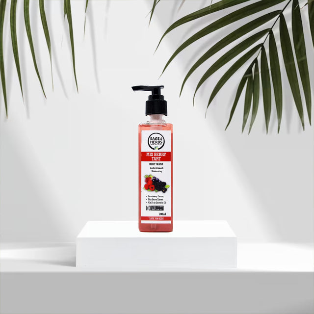 Mix Berry & Tart Body Wash – Fruity, Hydrating & Gentle Cleanser by Sage & Herbs