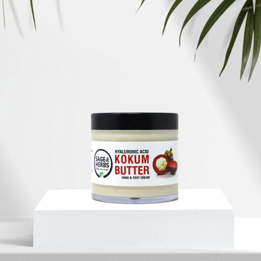 Kokum Butter Hand & Foot Cream - Deep Moisturizing & Repair Balm by Sage & Herbs