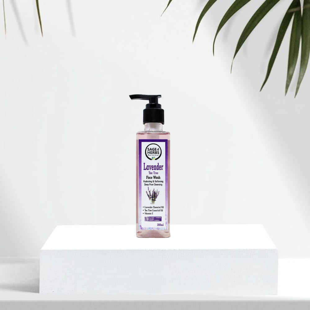 Lavender Tea Tree Face Wash - Natural Acne-Fighting & Soothing Cleanser
