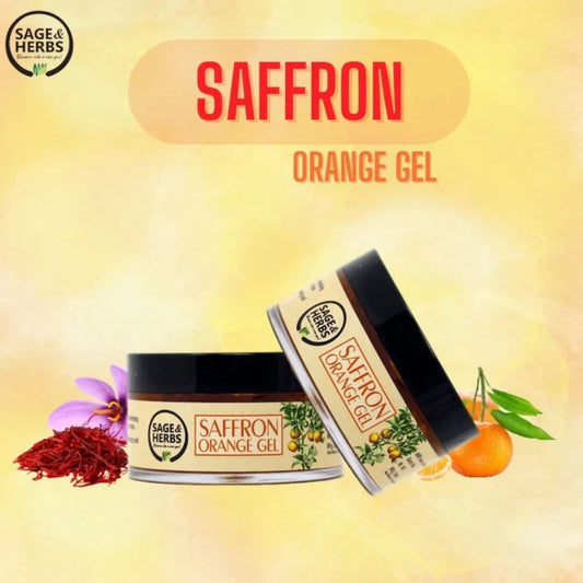 Saffron Orange Gel for Glowing Skin - Natural Brightening Gel 50g by Sage & Herbs