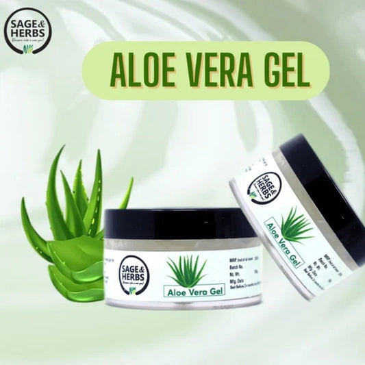 Aloe Vera Gel - Natural Hydrating & Soothing Gel for Skin & Hair 50g by Sage & Herbs