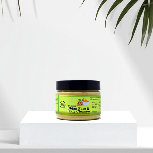 Organic Ubtan Face & Body Cleanser - Natural Ayurvedic Cleanser & Glow Booster 150g by Sage & Herbs