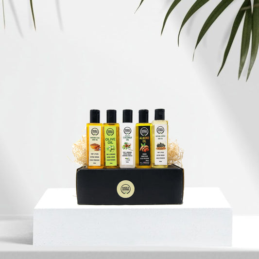 Essential Oil Wellness Kit - Cold-Pressed Natural Oil Gift Set by Sage & Herbs