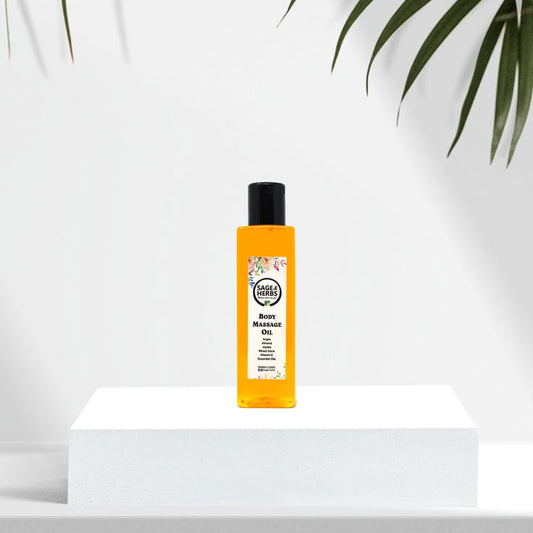 Body Massage Oil - Natural Relaxing & Hydrating Massage Oil by Sage & Herbs