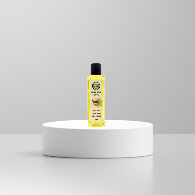 Cold Pressed Natural Sesame Seed Oil - Pure Hair & Skin Nourishment by Sage & Herbs