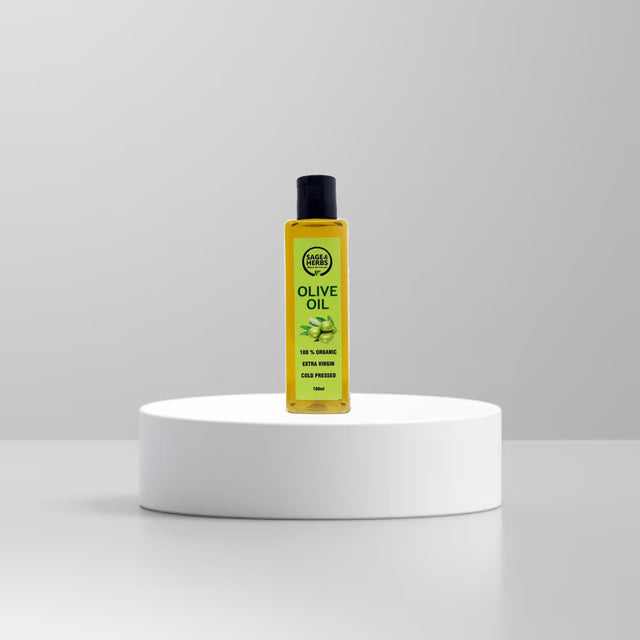 Cold Pressed Olive Oil - Organic Extra Virgin for Skin, Hair & Cooking by Sage & Herbs