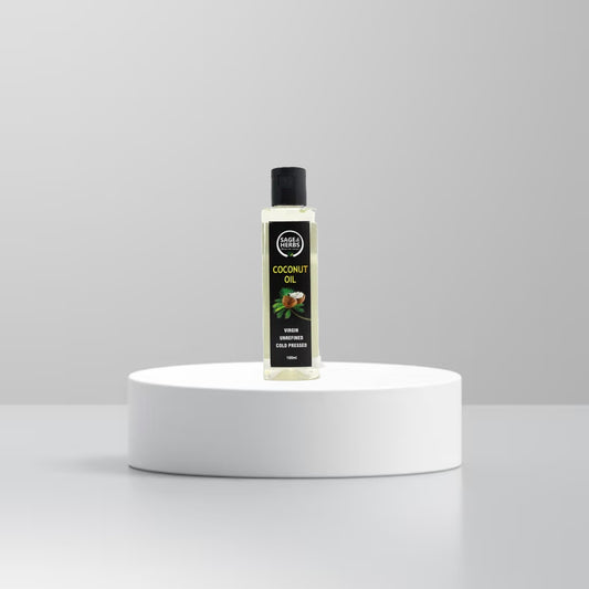 Cold Pressed Virgin Coconut Oil - Pure Natural Coconut Oil for Skin & Hair by Sage & Herbs