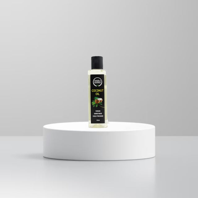 Cold Pressed Virgin Coconut Oil - Pure Natural Coconut Oil for Skin & Hair by Sage & Herbs