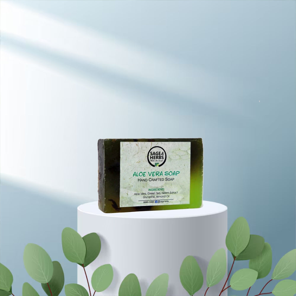 Aloe Vera Soap (Pack of 3) — Hydrating & Nourishing Herbal Bathing Soap