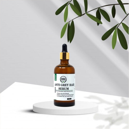 Anti Grey Hair Serum – Natural Melanin Support & Hair Pigment Booster by Sage & Herbs