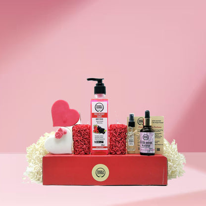 Heartfelt Bloom Gift Box – Floral & Fruit-Infused Natural Skincare Hamper by Sage & Herbs