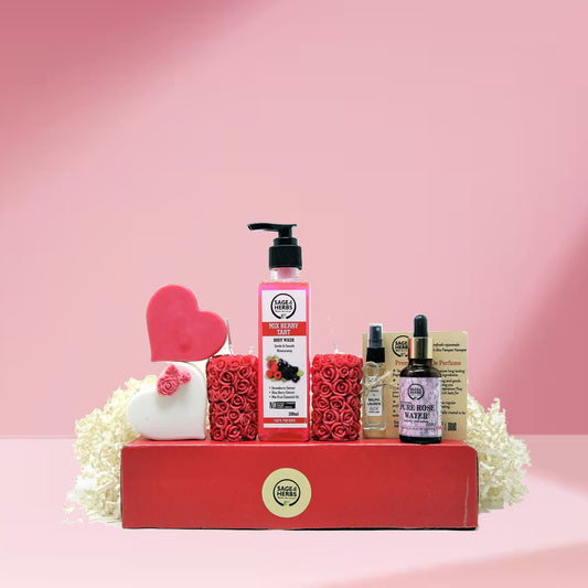 Heartfelt Bloom Gift Box – Floral & Fruit-Infused Natural Skincare Hamper by Sage & Herbs