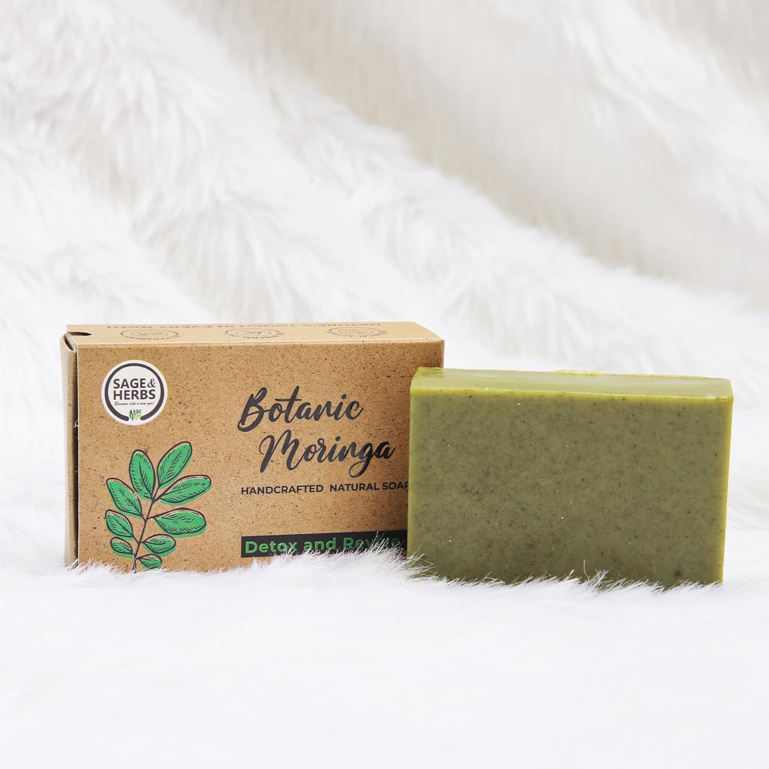 Botanica Moringa Handmade Soap — Detoxifying & Nourishing Bath Bar
