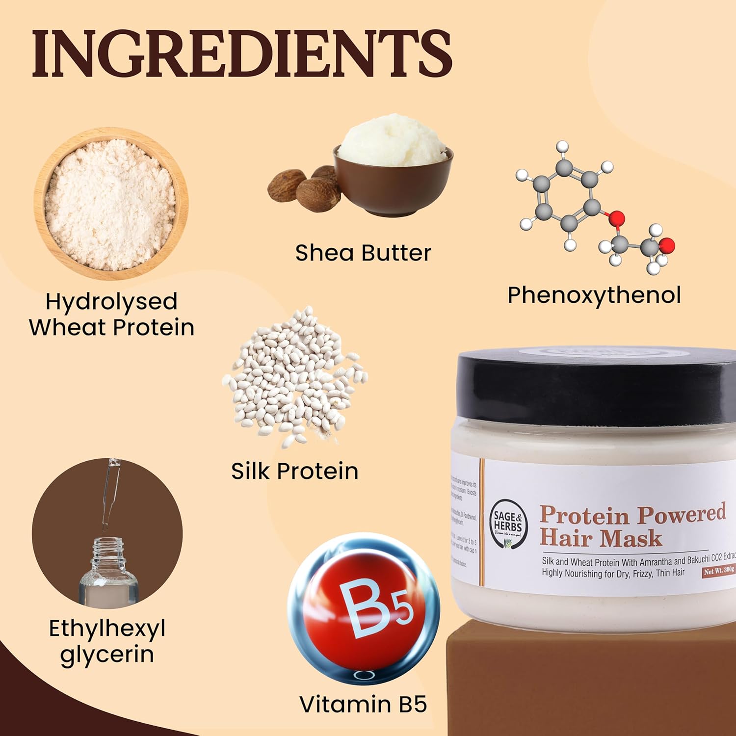 Protein Powered Hair Mask — Strengthening, Hydrating & Smoothening Treatment