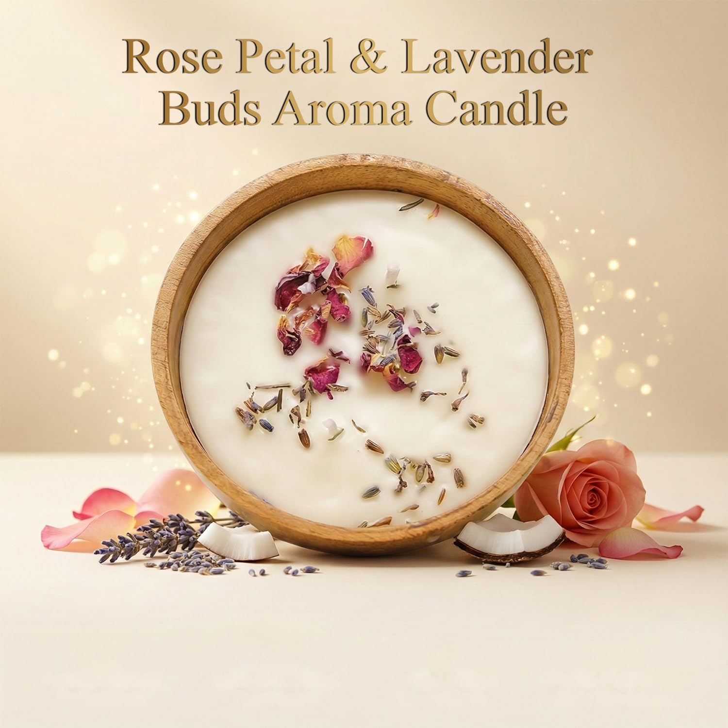 Rose Petal & Lavender Buds Aroma Candle 120g
