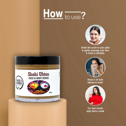 Shahi Ubtan Face & Body Scrub - Natural Ayurvedic Exfoliating Scrub – view 8