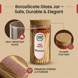 Premium Long 65 Borosilicate Matchsticks Jar