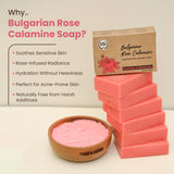 Natural Bulgarian Rose Calamine Soap — Soothing & Gentle Cleansing Bar