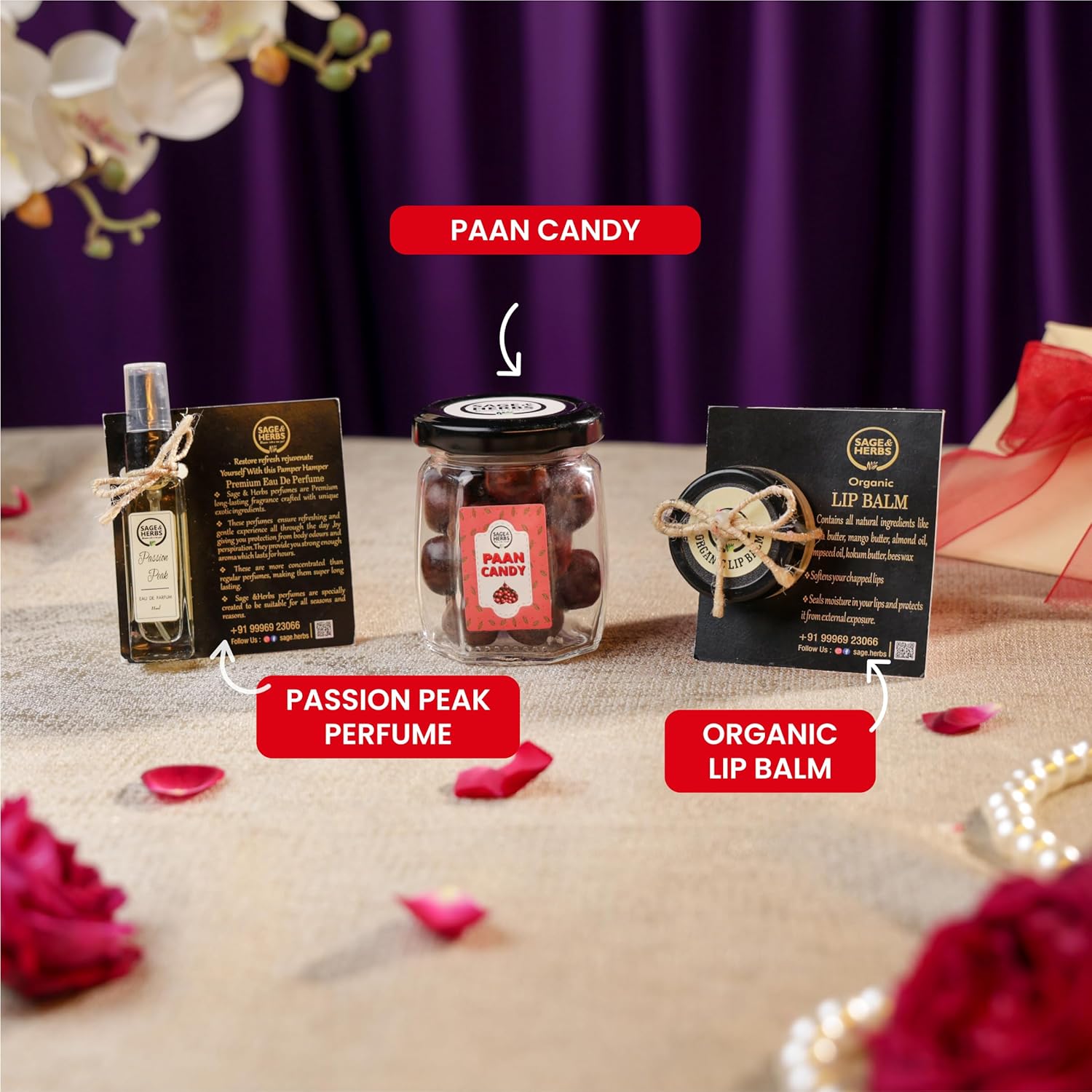 Eclectic Romance Hamper – Valentine’s Day Gift with Candle, Perfume, Soaps & Treats