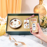 Nature’s Hug Gift Hamper – Wood Bowl Aroma Candle & Wax Sachet