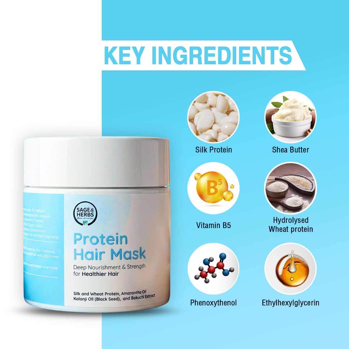 Protein Powered Hair Mask — Strengthening, Hydrating & Smoothening Treatment