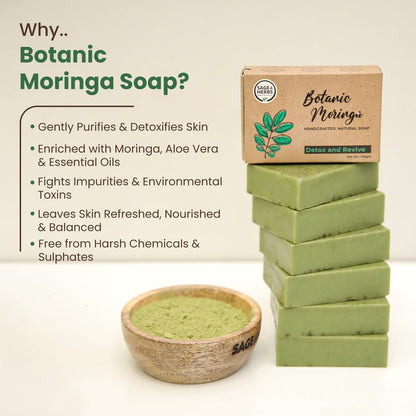 Botanica Moringa Handmade Soap — Detoxifying & Nourishing Bath Bar – view 5