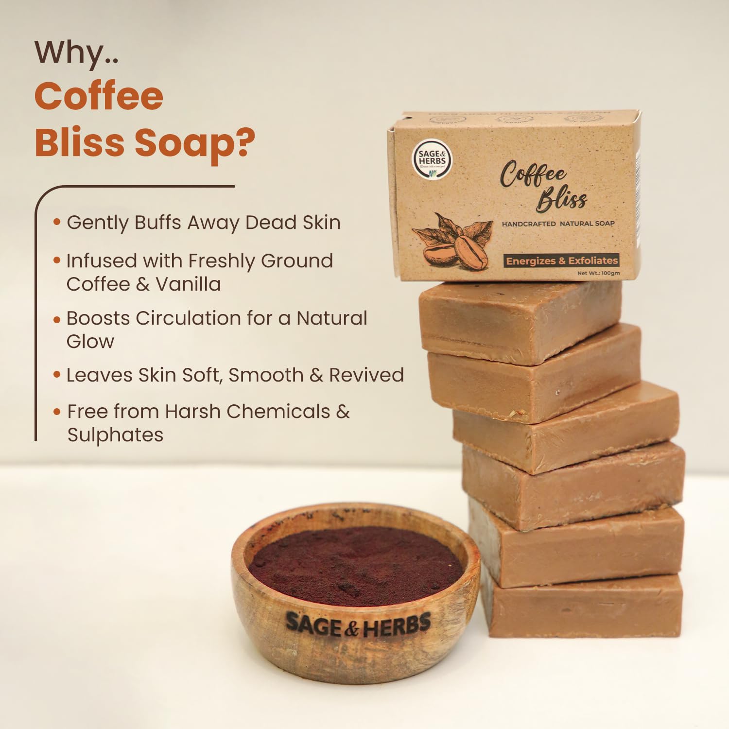 Natural Cocoa Coffee Handmade Soap — Moisturizing & Nourishing