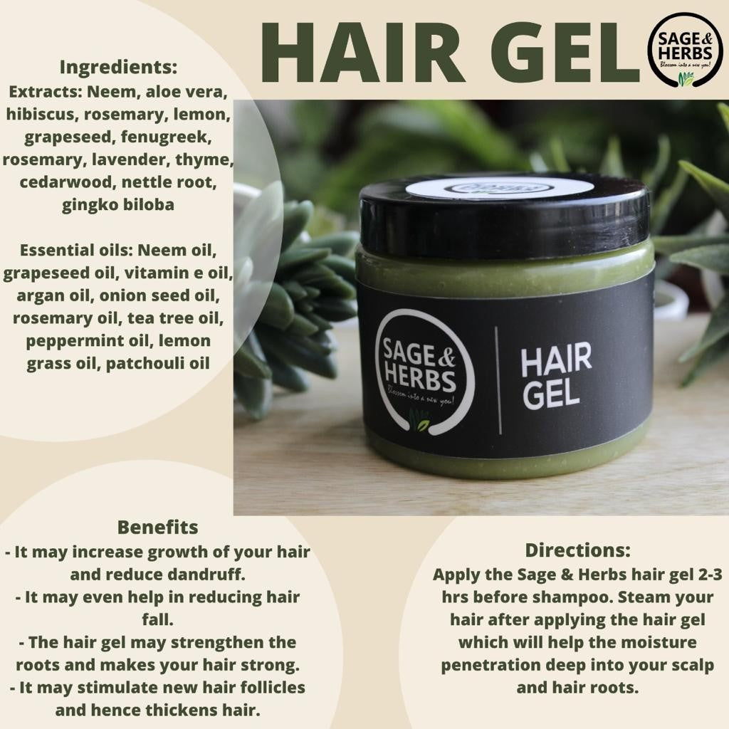 Rosemary Hair Gel – Nourishing Herbal Hair Styling Gel for Stronger Hair