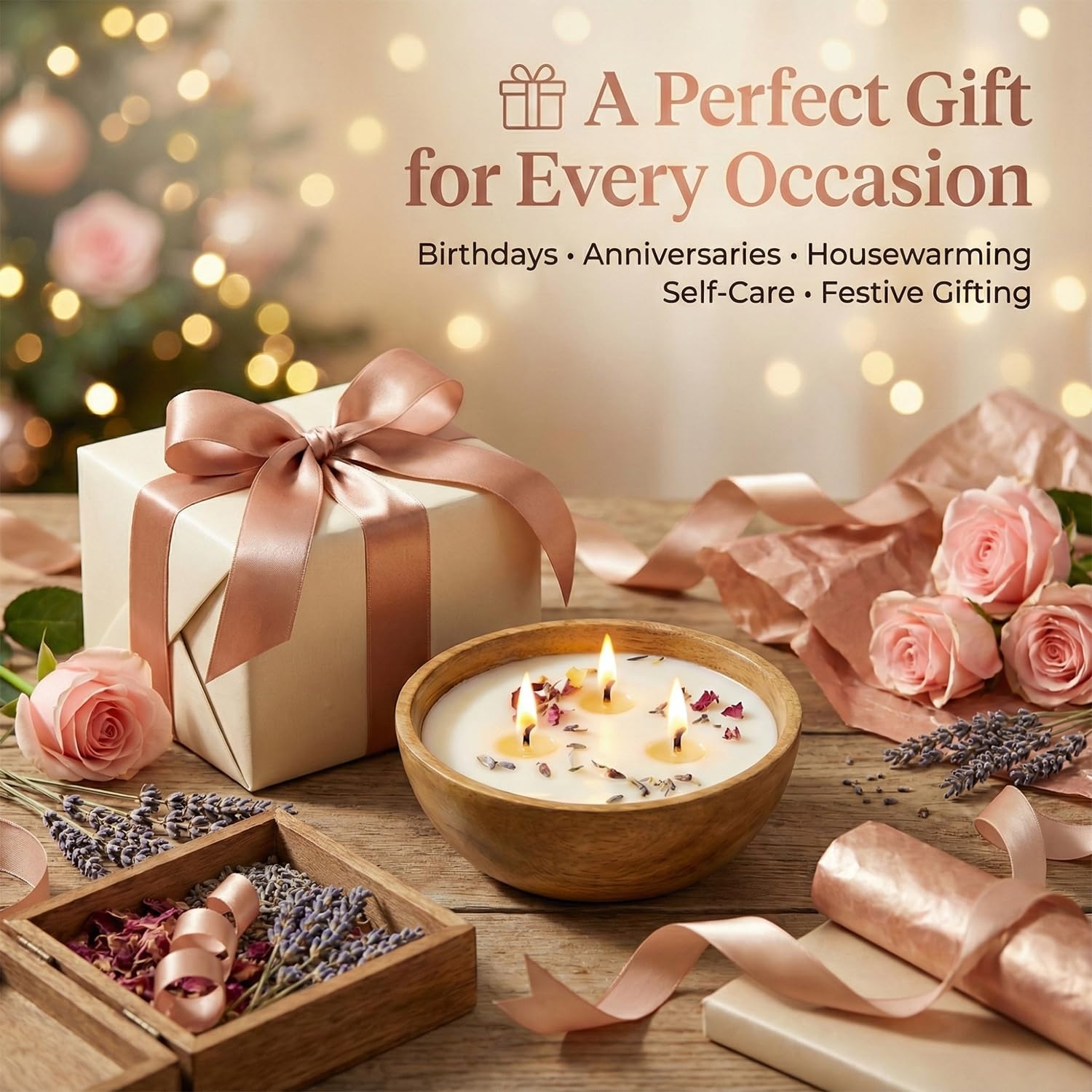 Rose Petal & Lavender Buds Aroma Candle 120g