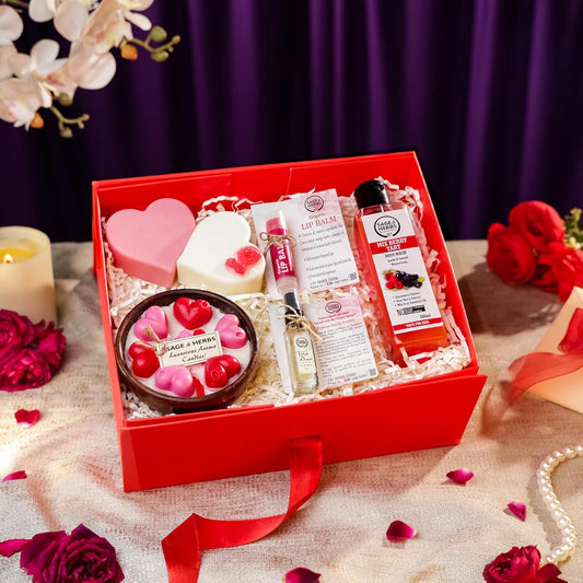 Love Indulgence Gift Hamper – Romantic Gift for Couples, Self-Care & Wellness by Sage & Herbs