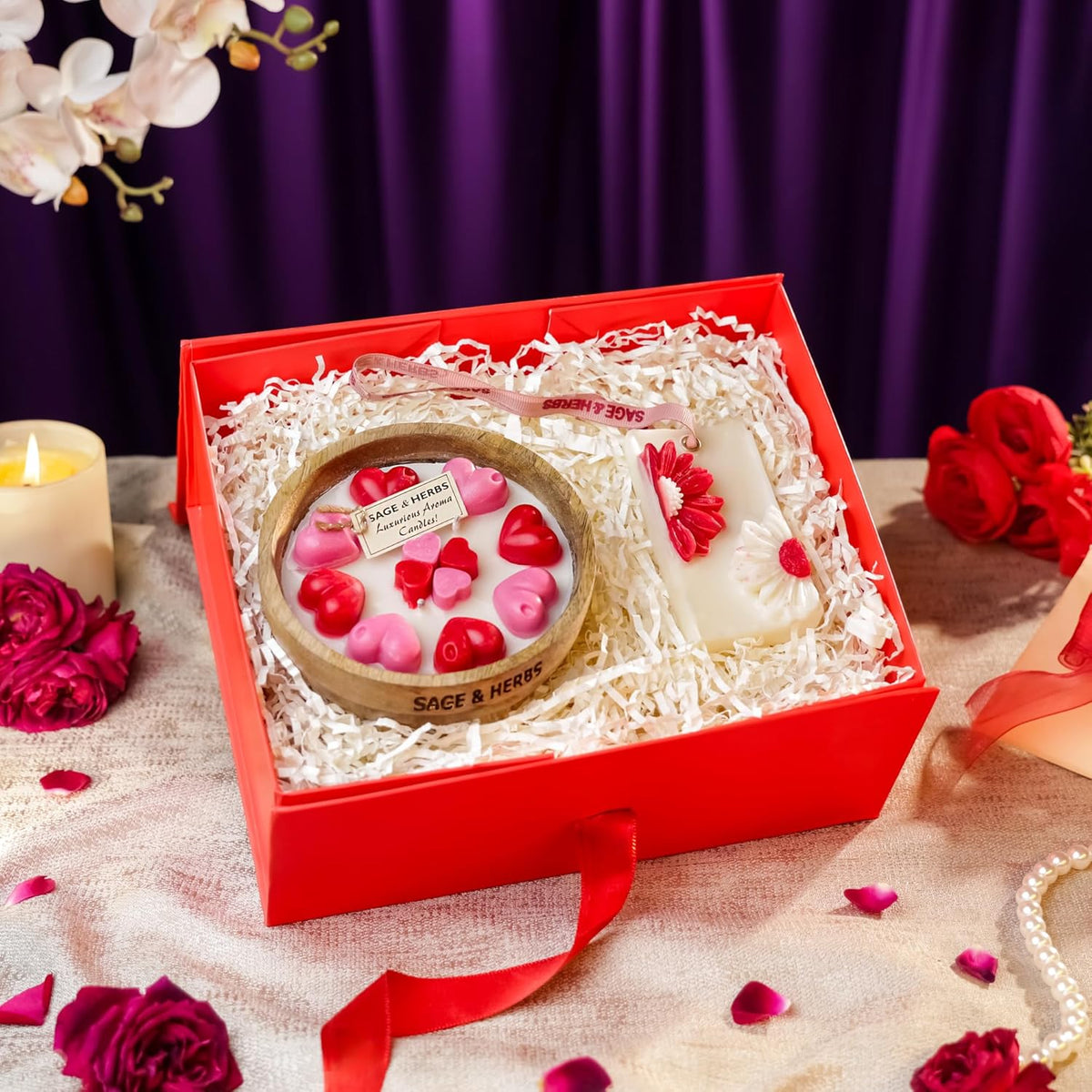 Heartfelt Aromatherapy Handcrafted Candle – Romantic & Relaxing Scented Candle