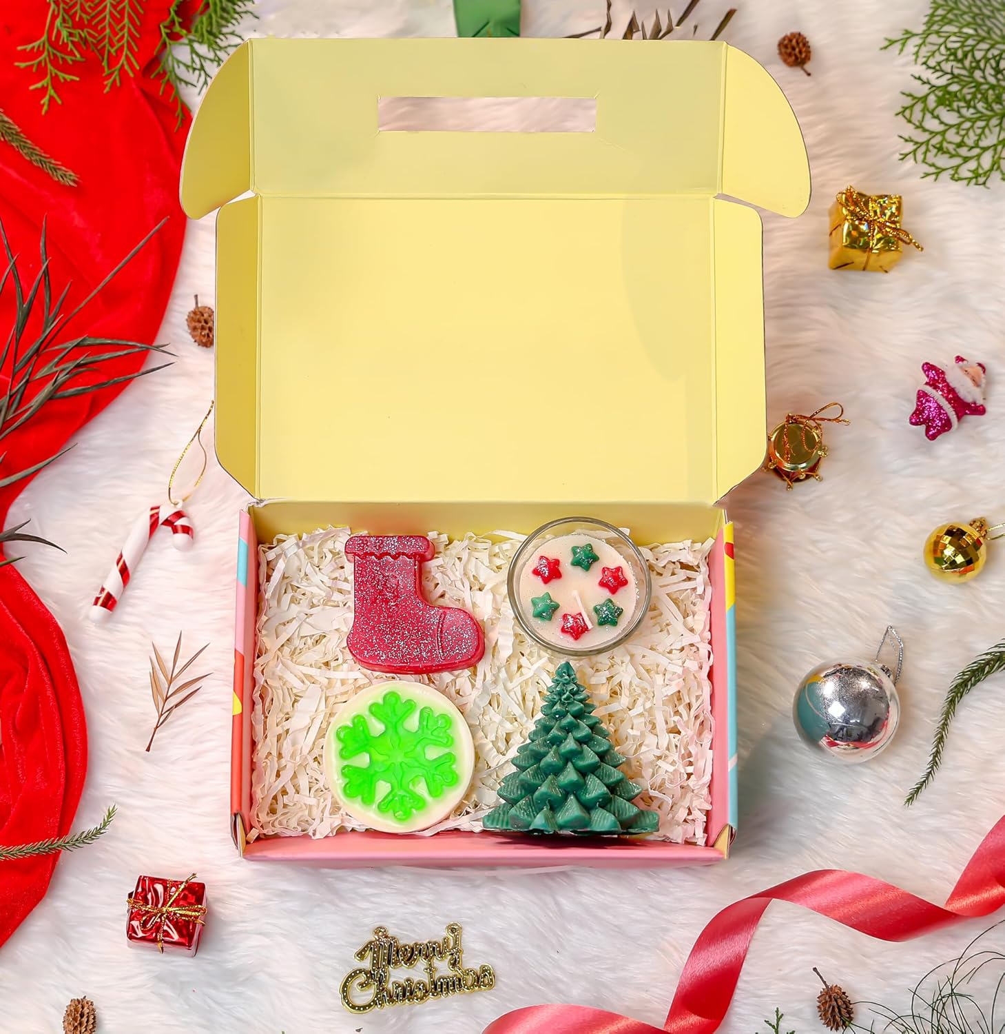 Evergreen Delight Kit – Festive Soaps & Soy Wax Candle Holiday Gift Set