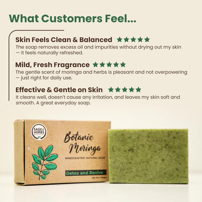 Botanica Moringa Handmade Soap — Detoxifying & Nourishing Bath Bar – view 7