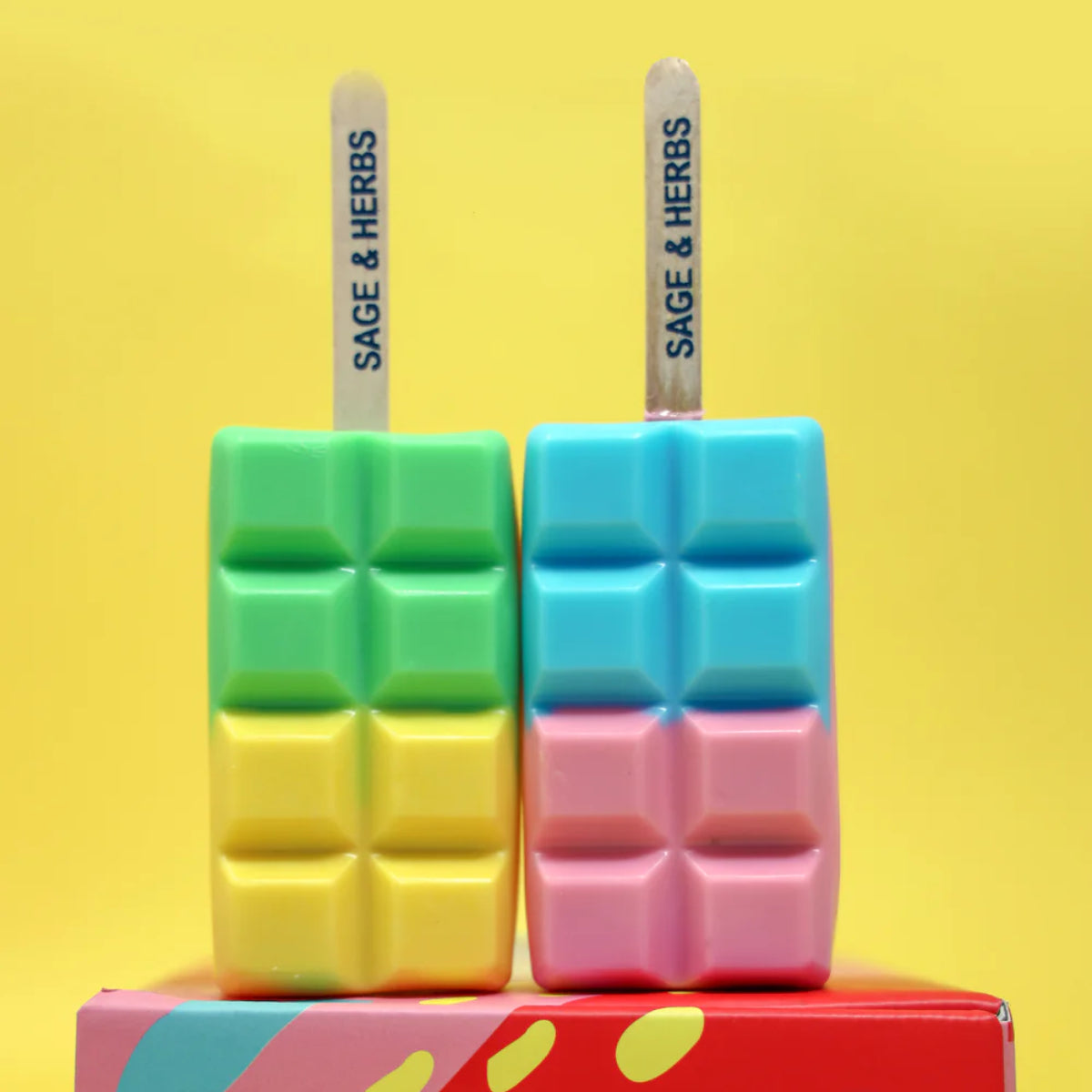 Icecream Popstickles Shape Soaps - 400g | Fun & Moisturizing Handcrafted Bath Set