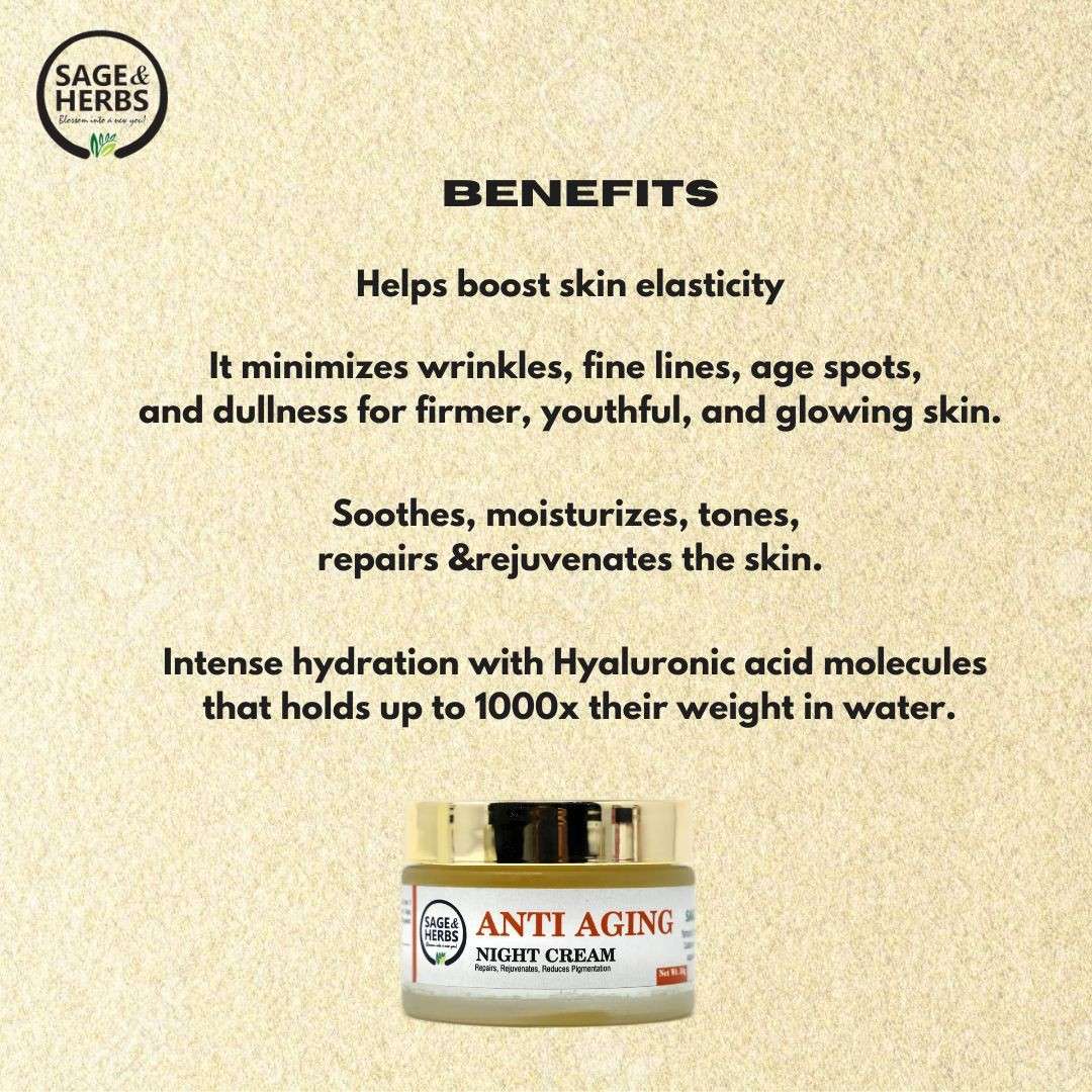 Anti-Aging Night Cream – Retinol & Q10 Overnight Repair 50g