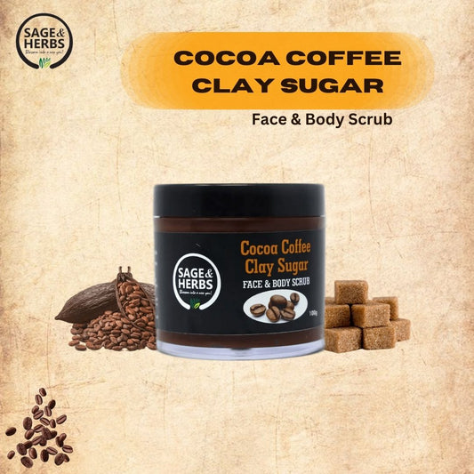 Cocoa Coffee Clay Sugar Face & Body Scrub by Sage & Herbs