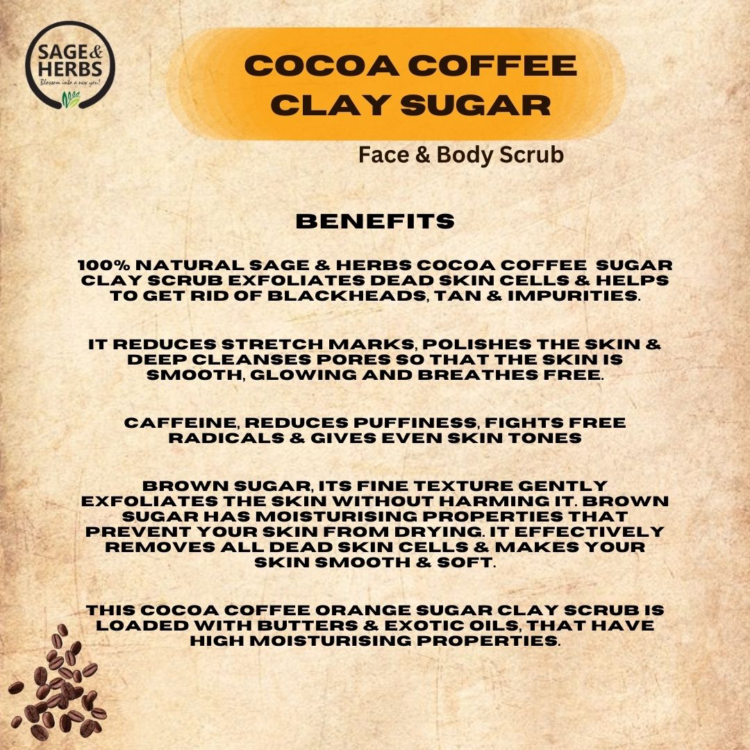 Cocoa Coffee Clay Sugar Face & Body Scrub